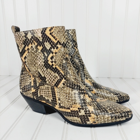 NEW Circus by Sam Edelman Garth Faux-Leather Western Ankle Booties C432 - Picture 12 of 16